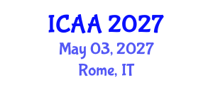 International Conference on Agroforestry and Agriculture (ICAA) May 03, 2027 - Rome, Italy International Conference on Agroforestry and Agriculture (ICAA) May 03, 2027 - Rome, Italy