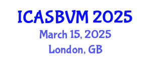 International Conference on Agronomic Sciences, Biotechnology and Veterinary Medicine (ICASBVM) March 15, 2025 - London, United Kingdom