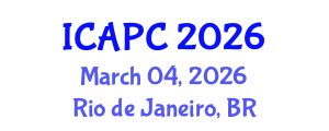 International Conference on Air Pollution and Control (ICAPC) March 04, 2026 - Rio de Janeiro, Brazil