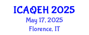 International Conference on Air Quality and Environmental Health (ICAQEH) May 17, 2025 - Florence, Italy