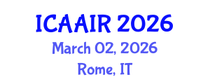 International Conference on Allergy, Asthma, Immunology and Rheumatology (ICAAIR) March 02, 2026 - Rome, Italy International Conference on Allergy, Asthma, Immunology and Rheumatology (ICAAIR) March 02, 2026 - Rome, Italy