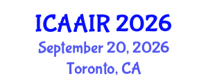 International Conference on Allergy, Asthma, Immunology and Rheumatology (ICAAIR) September 20, 2026 - Toronto, Canada International Conference on Allergy, Asthma, Immunology and Rheumatology (ICAAIR) September 20, 2026 - Toronto, Canada