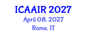 International Conference on Allergy, Asthma, Immunology and Rheumatology (ICAAIR) April 08, 2027 - Rome, Italy International Conference on Allergy, Asthma, Immunology and Rheumatology (ICAAIR) April 08, 2027 - Rome, Italy