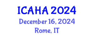 International Conference on Alternative Healthcare and Acupuncture (ICAHA) December 16, 2024 - Rome, Italy