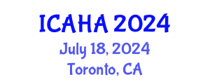 International Conference on Alternative Healthcare and Acupuncture (ICAHA) July 18, 2024 - Toronto, Canada