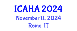 International Conference on Alternative Healthcare and Acupuncture (ICAHA) November 11, 2024 - Rome, Italy