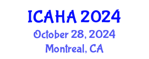 International Conference on Alternative Healthcare and Acupuncture (ICAHA) October 28, 2024 - Montreal, Canada