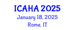 International Conference on Alternative Healthcare and Acupuncture (ICAHA) January 18, 2025 - Rome, Italy