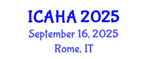 International Conference on Alternative Healthcare and Acupuncture (ICAHA) September 16, 2025 - Rome, Italy