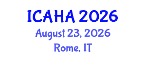 International Conference on Alternative Healthcare and Acupuncture (ICAHA) August 23, 2026 - Rome, Italy International Conference on Alternative Healthcare and Acupuncture (ICAHA) August 23, 2026 - Rome, Italy