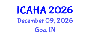 International Conference on Alternative Healthcare and Acupuncture (ICAHA) December 09, 2026 - Goa, India International Conference on Alternative Healthcare and Acupuncture (ICAHA) December 09, 2026 - Goa, India