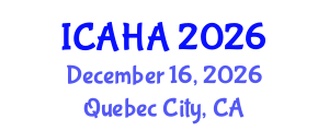 International Conference on Alternative Healthcare and Acupuncture (ICAHA) December 16, 2026 - Quebec City, Canada
