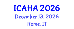 International Conference on Alternative Healthcare and Acupuncture (ICAHA) December 13, 2026 - Rome, Italy International Conference on Alternative Healthcare and Acupuncture (ICAHA) December 13, 2026 - Rome, Italy