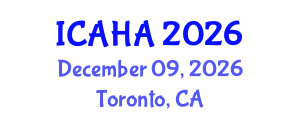 International Conference on Alternative Healthcare and Acupuncture (ICAHA) December 09, 2026 - Toronto, Canada International Conference on Alternative Healthcare and Acupuncture (ICAHA) December 09, 2026 - Toronto, Canada