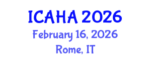 International Conference on Alternative Healthcare and Acupuncture (ICAHA) February 16, 2026 - Rome, Italy International Conference on Alternative Healthcare and Acupuncture (ICAHA) February 16, 2026 - Rome, Italy