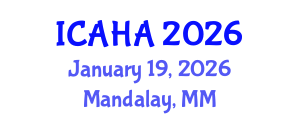 International Conference on Alternative Healthcare and Acupuncture (ICAHA) January 19, 2026 - Mandalay, Myanmar International Conference on Alternative Healthcare and Acupuncture (ICAHA) January 19, 2026 - Mandalay, Myanmar