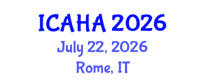 International Conference on Alternative Healthcare and Acupuncture (ICAHA) July 22, 2026 - Rome, Italy International Conference on Alternative Healthcare and Acupuncture (ICAHA) July 22, 2026 - Rome, Italy