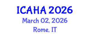 International Conference on Alternative Healthcare and Acupuncture (ICAHA) March 02, 2026 - Rome, Italy International Conference on Alternative Healthcare and Acupuncture (ICAHA) March 02, 2026 - Rome, Italy