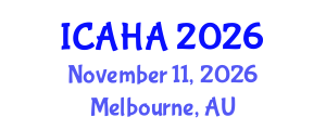 International Conference on Alternative Healthcare and Acupuncture (ICAHA) November 11, 2026 - Melbourne, Australia International Conference on Alternative Healthcare and Acupuncture (ICAHA) November 11, 2026 - Melbourne, Australia