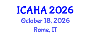 International Conference on Alternative Healthcare and Acupuncture (ICAHA) October 18, 2026 - Rome, Italy International Conference on Alternative Healthcare and Acupuncture (ICAHA) October 18, 2026 - Rome, Italy