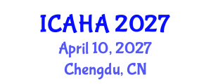 International Conference on Alternative Healthcare and Acupuncture (ICAHA) April 10, 2027 - Chengdu, China International Conference on Alternative Healthcare and Acupuncture (ICAHA) April 10, 2027 - Chengdu, China
