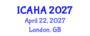 International Conference on Alternative Healthcare and Acupuncture (ICAHA) April 22, 2027 - London, United Kingdom International Conference on Alternative Healthcare and Acupuncture (ICAHA) April 22, 2027 - London, United Kingdom
