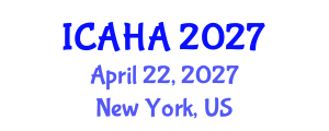 International Conference on Alternative Healthcare and Acupuncture (ICAHA) April 22, 2027 - New York, United States International Conference on Alternative Healthcare and Acupuncture (ICAHA) April 22, 2027 - New York, United States