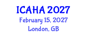 International Conference on Alternative Healthcare and Acupuncture (ICAHA) February 15, 2027 - London, United Kingdom International Conference on Alternative Healthcare and Acupuncture (ICAHA) February 15, 2027 - London, United Kingdom