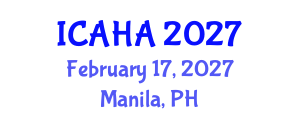 International Conference on Alternative Healthcare and Acupuncture (ICAHA) February 17, 2027 - Manila, Philippines International Conference on Alternative Healthcare and Acupuncture (ICAHA) February 17, 2027 - Manila, Philippines