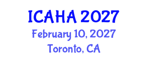 International Conference on Alternative Healthcare and Acupuncture (ICAHA) February 10, 2027 - Toronto, Canada