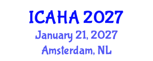 International Conference on Alternative Healthcare and Acupuncture (ICAHA) January 21, 2027 - Amsterdam, Netherlands International Conference on Alternative Healthcare and Acupuncture (ICAHA) January 21, 2027 - Amsterdam, Netherlands