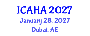 International Conference on Alternative Healthcare and Acupuncture (ICAHA) January 28, 2027 - Dubai, United Arab Emirates International Conference on Alternative Healthcare and Acupuncture (ICAHA) January 28, 2027 - Dubai, United Arab Emirates