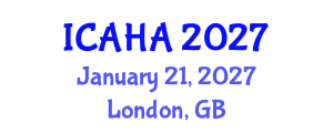 International Conference on Alternative Healthcare and Acupuncture (ICAHA) January 21, 2027 - London, United Kingdom International Conference on Alternative Healthcare and Acupuncture (ICAHA) January 21, 2027 - London, United Kingdom