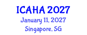International Conference on Alternative Healthcare and Acupuncture (ICAHA) January 11, 2027 - Singapore, Singapore International Conference on Alternative Healthcare and Acupuncture (ICAHA) January 11, 2027 - Singapore, Singapore