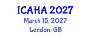 International Conference on Alternative Healthcare and Acupuncture (ICAHA) March 15, 2027 - London, United Kingdom International Conference on Alternative Healthcare and Acupuncture (ICAHA) March 15, 2027 - London, United Kingdom