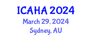 International Conference on Alternative Healthcare and Ayurveda (ICAHA) March 29, 2024 - Sydney, Australia