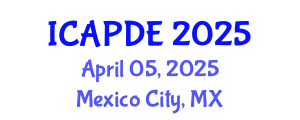 International Conference on Analysis and Partial Differential Equations (ICAPDE) April 05, 2025 - Mexico City, Mexico