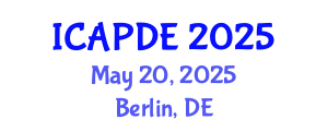 International Conference on Analysis and Partial Differential Equations (ICAPDE) May 20, 2025 - Berlin, Germany