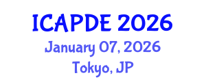 International Conference on Analysis and Partial Differential Equations (ICAPDE) January 07, 2026 - Tokyo, Japan