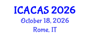 International Conference on Analytical Chemistry and Applied Spectroscopy (ICACAS) October 18, 2026 - Rome, Italy