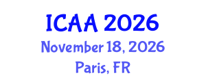 International Conference on Anesthesia and Analgesia (ICAA) November 18, 2026 - Paris, France