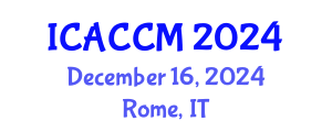 International Conference on Anesthesiology and Critical Care Medicine (ICACCM) December 16, 2024 - Rome, Italy
