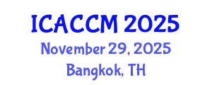 International Conference on Anesthesiology and Critical Care Medicine (ICACCM) November 29, 2025 - Bangkok, Thailand