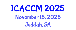 International Conference on Anesthesiology and Critical Care Medicine (ICACCM) November 15, 2025 - Jeddah, Saudi Arabia
