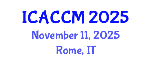 International Conference on Anesthesiology and Critical Care Medicine (ICACCM) November 11, 2025 - Rome, Italy