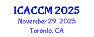 International Conference on Anesthesiology and Critical Care Medicine (ICACCM) November 29, 2025 - Toronto, Canada