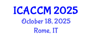 International Conference on Anesthesiology and Critical Care Medicine (ICACCM) October 18, 2025 - Rome, Italy