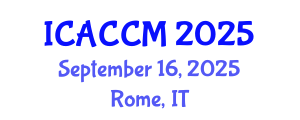 International Conference on Anesthesiology and Critical Care Medicine (ICACCM) September 16, 2025 - Rome, Italy