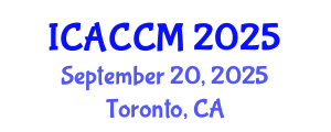 International Conference on Anesthesiology and Critical Care Medicine (ICACCM) September 20, 2025 - Toronto, Canada