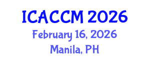 International Conference on Anesthesiology and Critical Care Medicine (ICACCM) February 16, 2026 - Manila, Philippines International Conference on Anesthesiology and Critical Care Medicine (ICACCM) February 16, 2026 - Manila, Philippines